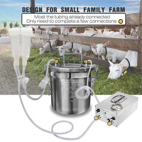 Hantop Milking Machine with Pressure Gauge for Goat, 6L (Pro+ Model)