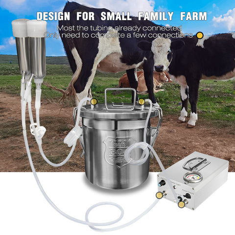 Доильный аппарат Hantop с манометром для коров, 12 л (модель Pro+) 